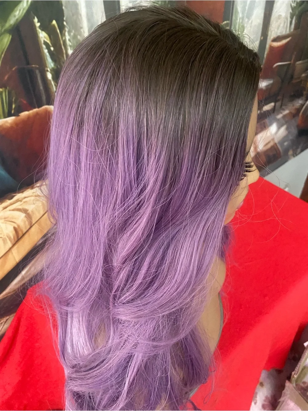CLEARANCE Purple Long rooted Wig